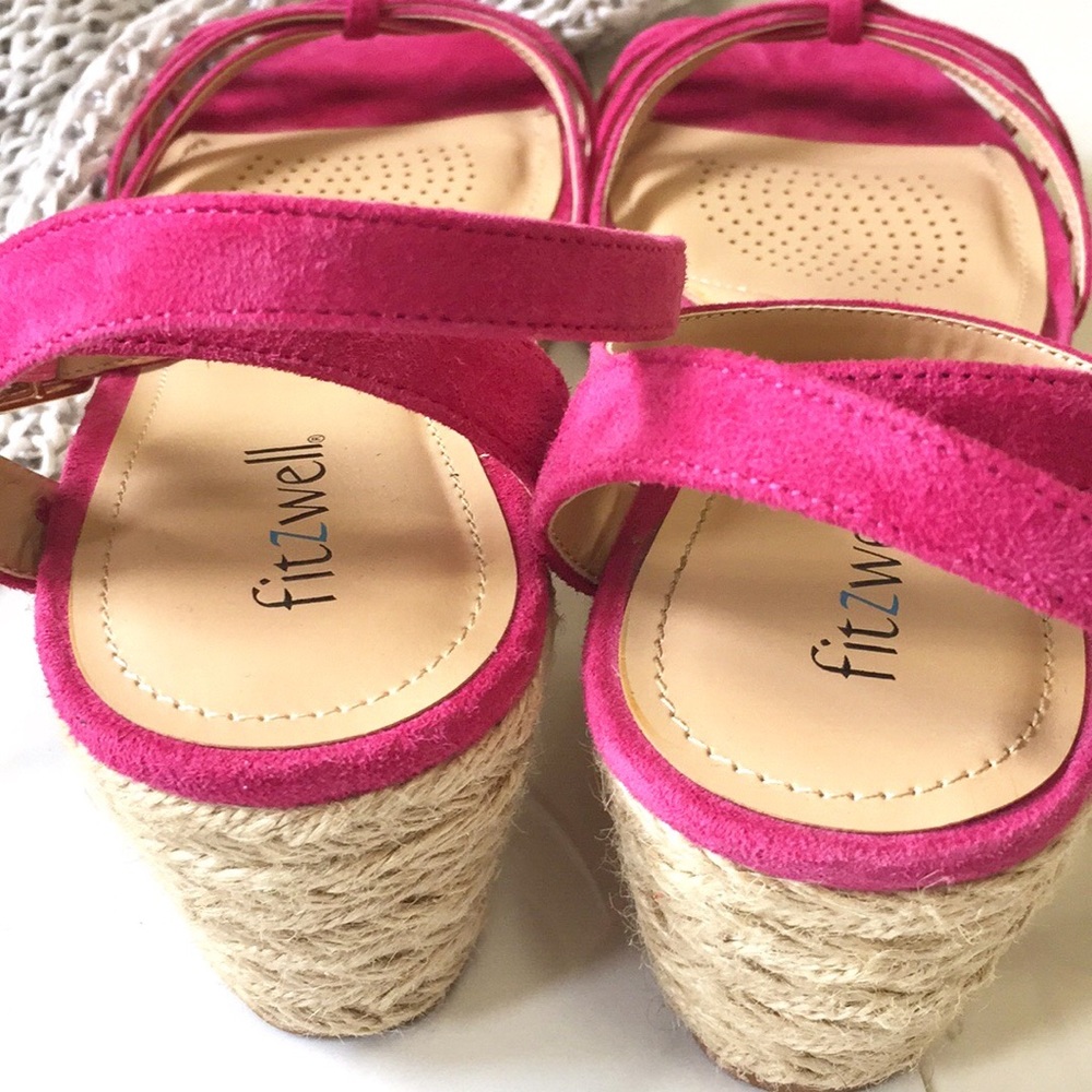 Fitzwell Emma Fuschia Wedge Espadrille - Picture 10 of 14